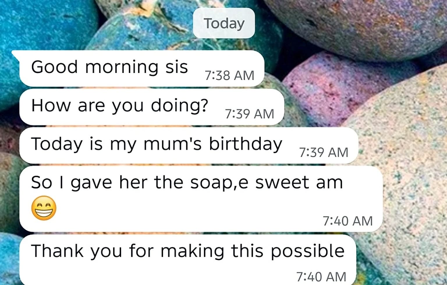 WhatsApp Customer Review Screenshot